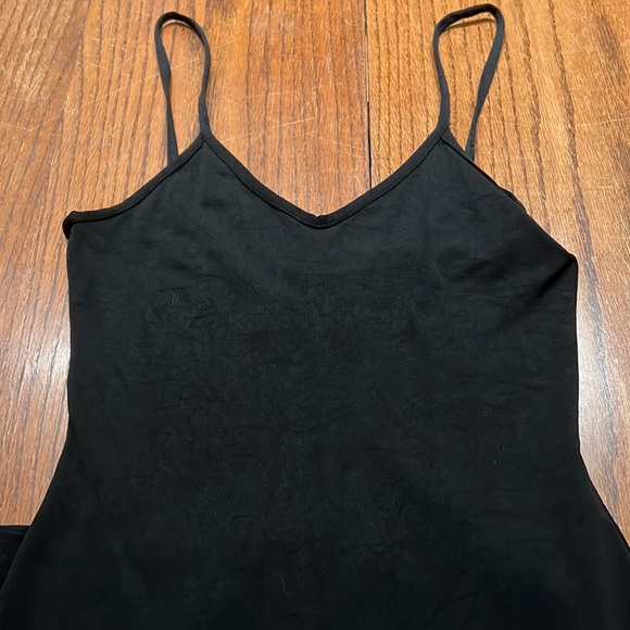 Dalmys Vintage Black Slip Dress With Spaghetti Straps Maxi Length Size M - Picture 6 of 7